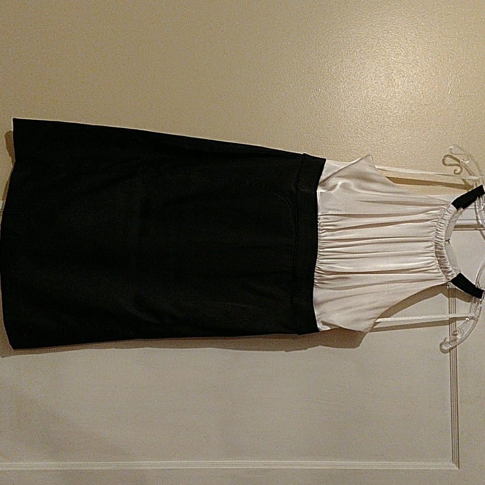 Black and White Halter Dress